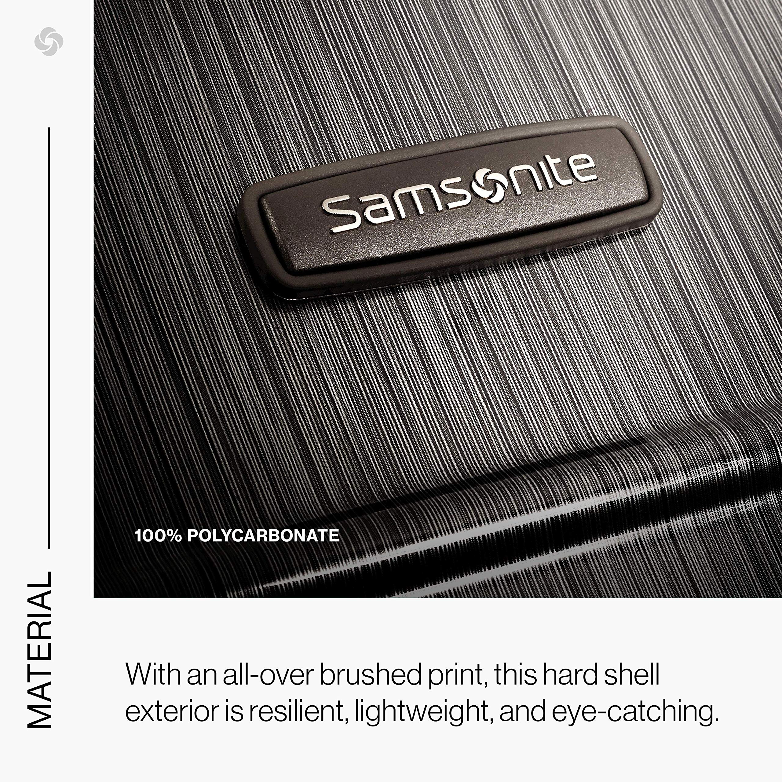 Samsonite Winfield 2 Hardside Luggage with 360 Spinner Wheels, TSA Lock, Airline Approved ( Charcoal , Checked-Medium 24-Inch ) Charcoal Checked Medium 24 Inch U3