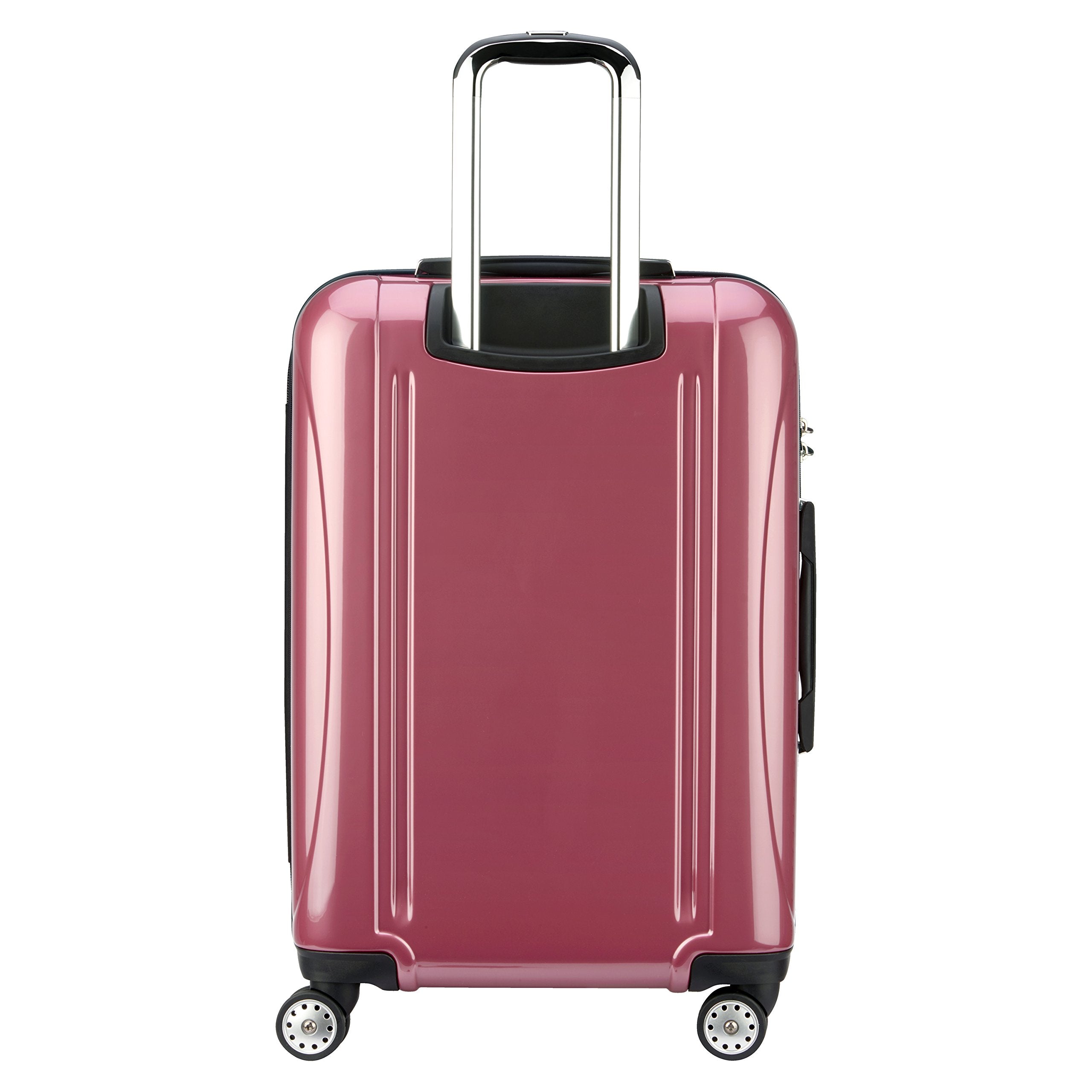 DELSEY Paris Helium Aero Hardside Expandable Luggage with Spinner Wheels ( Peony Pink , Checked-Medium 25 Inch ) Peony Pink Checked Medium 25 Inch U1