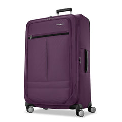 Samsonite Element Soft-Sided 29-Inch Lightweight Large Checked Expandable Suitcase: Durable, 360 Spinner Wheels, Adjustable Telescopic Handle, 2 Front & 1 Side Pocket ( Purple , 29-Inch Checked-Large ) Purple 29 Inch Checked Large U9