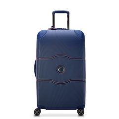 DELSEY Paris Chatelet Air 2.0 Hardside Luggage with Spinner Wheels ( Navy , Checked-26 Inch Trunk ) Navy Checked 26 Inch Trunk U1