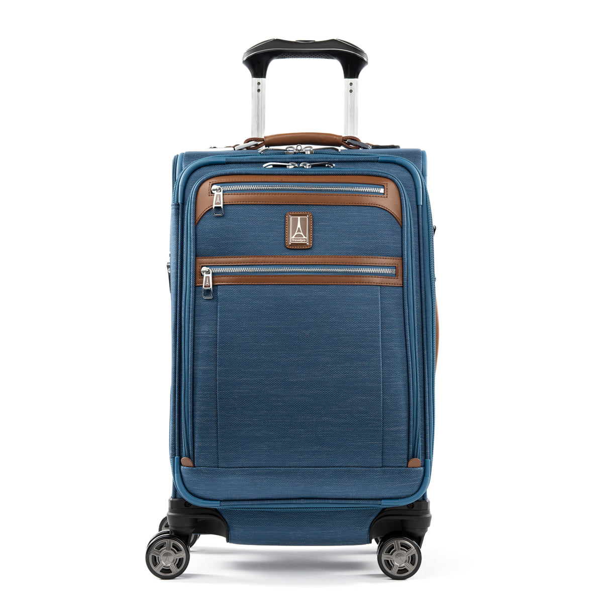 Travelpro Platinum Elite Softside Expandable Carry on Luggage, 8 Wheel Spinner Suitcase, USB Port, Suiter, Men and Women, Carry On 21-Inch ( Coastal Blue , Carry-On 21-Inch ) Coastal Blue Carry On 21 Inch U7