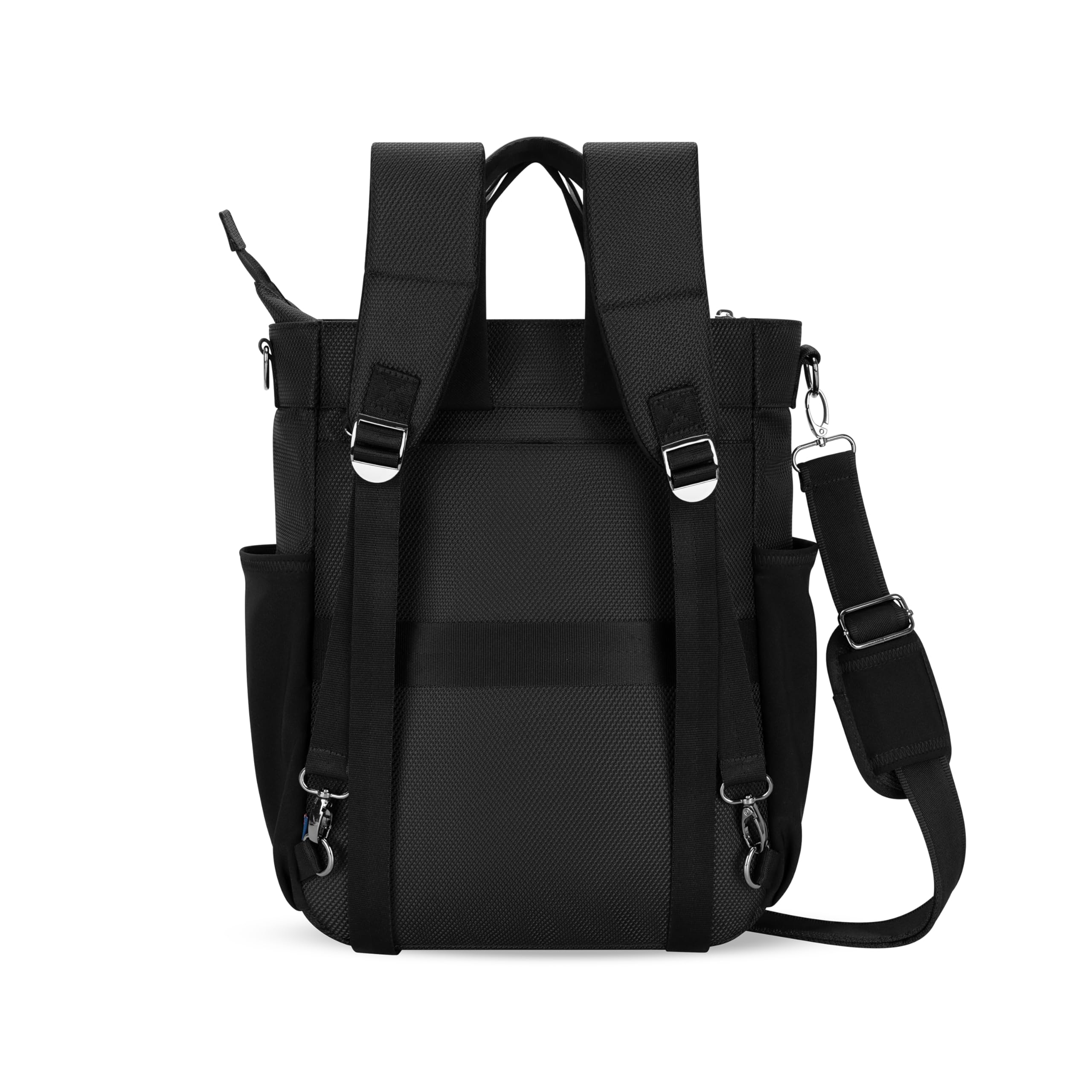 Sherpani Soleil, Anti Theft Convertible Backpack, 3 in 1 Tote Bag, Cross Body Purse, 18L Travel Backpack, Travel Gifts for Women, RFID Protection, Metal Hardware Fits 15 Laptop ( Carbon , One Size ) Carbon One Size U1