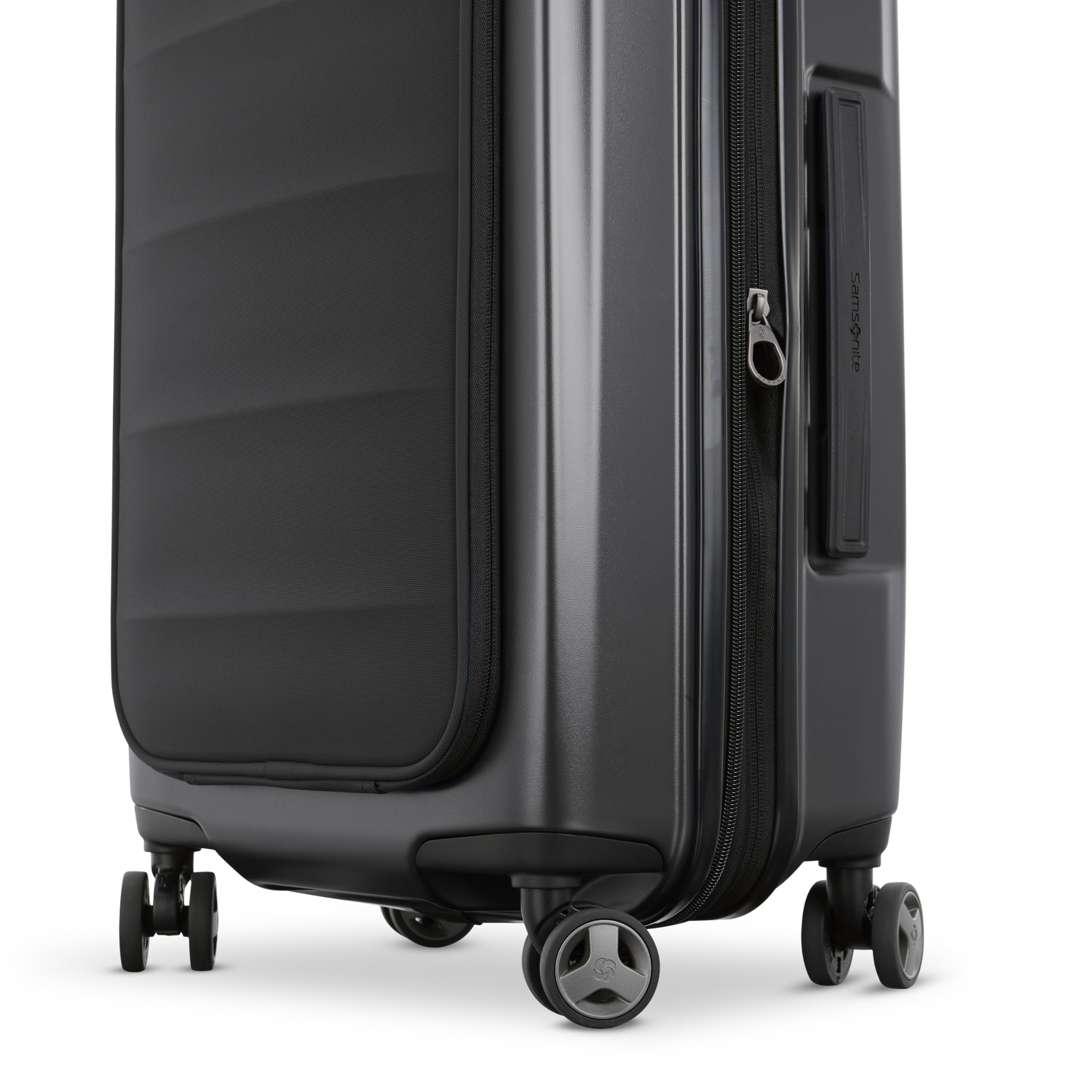 Samsonite Octiv Hardside Spinner ( Stealth Black , Front Pocket Carry-On 21 inch ) Stealth Black Front Pocket Carry On 21 Inch U19