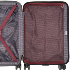 Delsey Alexis Lightweight Luggage, 4-Wheel Spinners Hardshell Suitcase, Expandable with TSA Lock  ( Burgundy , 3-piece Set (21"/25"/29") ) Burgundy 3 Piece Set 21 25 29 U5
