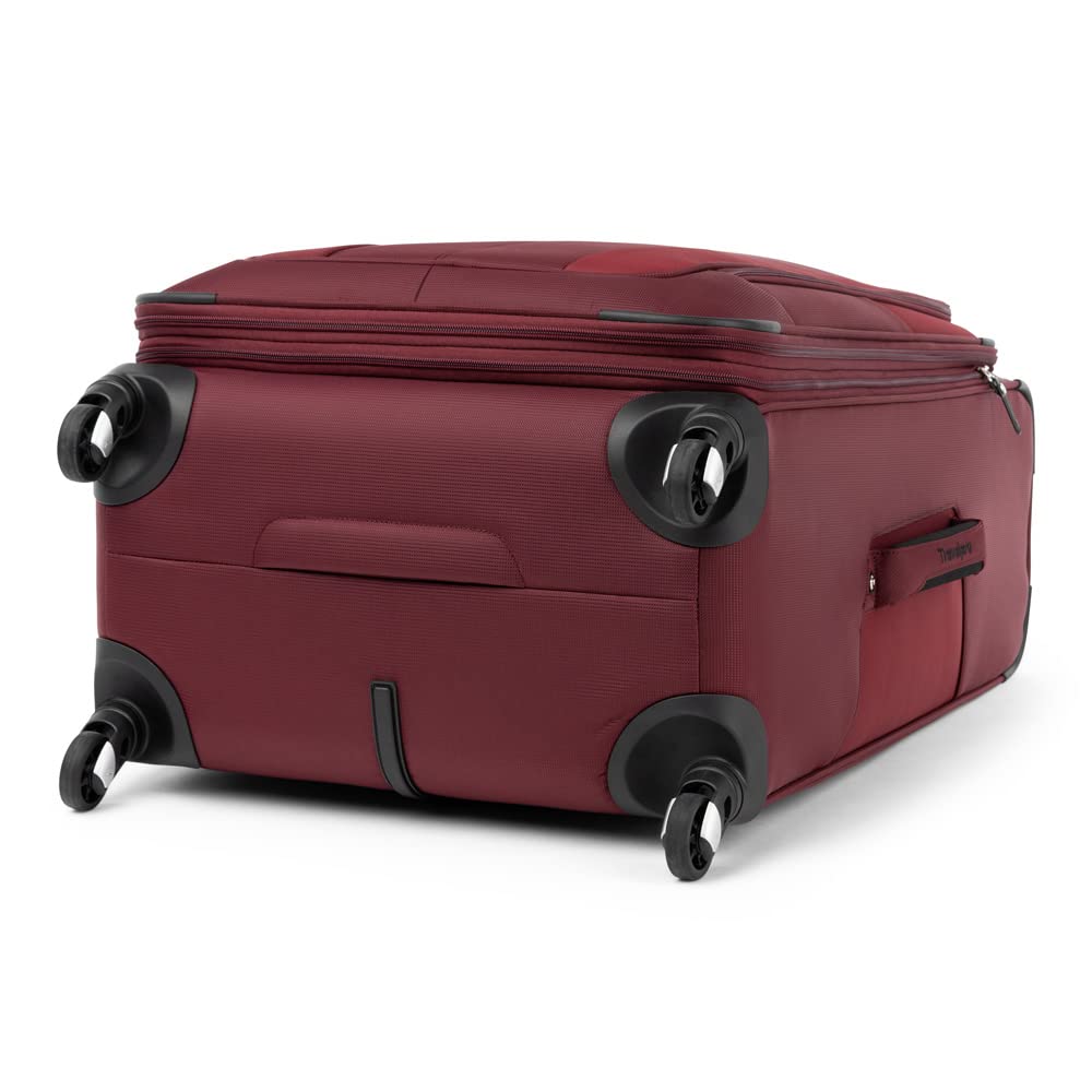 Travelpro Maxlite 5 Softside Expandable Luggage with 4 Spinner Wheels, Lightweight Suitcase, Men and Women ( Burgundy , Checked-Medium 25-Inch ) Burgundy Checked Medium 25 Inch U27