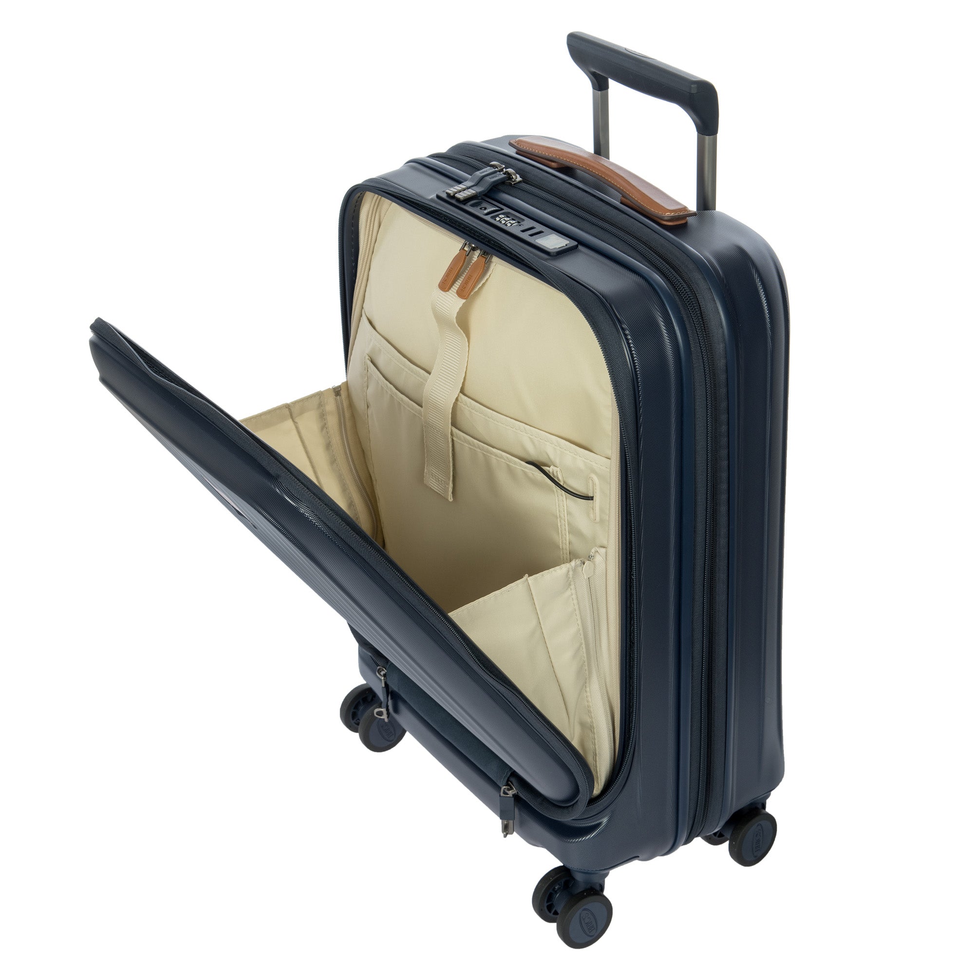 Bric's Taormina 21" Carry-on Expandable Spinner with Pocket ( Blue , One Size ) Blue One Size U1