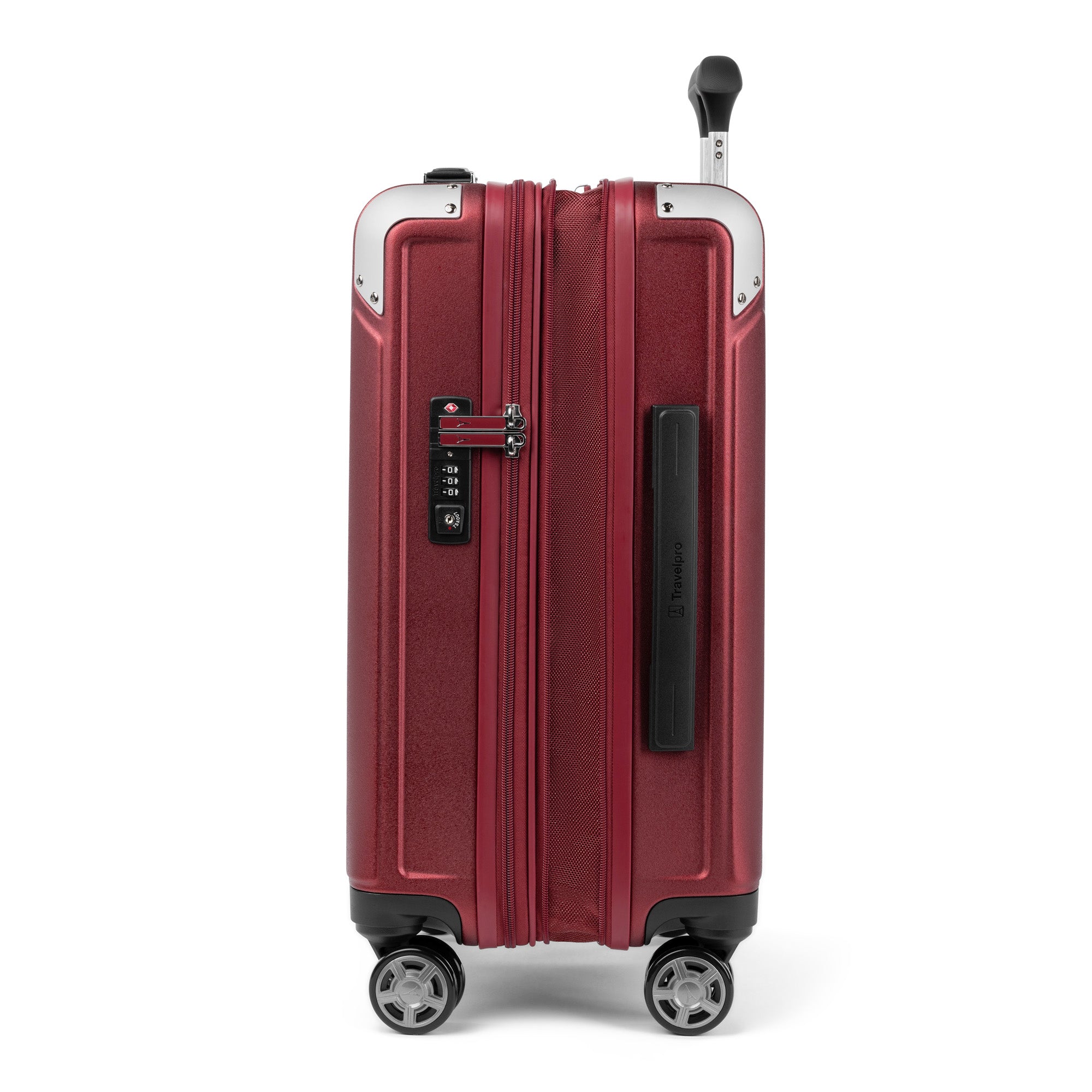 Travelpro Platinum Elite Hardside Expandable Spinner Wheel Luggage TSA Lock Hard Shell Polycarbonate Suitcase ( Daring Red , Carry-on 21-Inch ) Daring Red Carry On 21 Inch U3