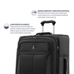 Travelpro Tourlite Softside Expandable Luggage with 4 Spinner Wheels, Lightweight Suitcase, Men and Women ( Black , Carry-On 19-Inch ) Black Carry On 19 Inch U12