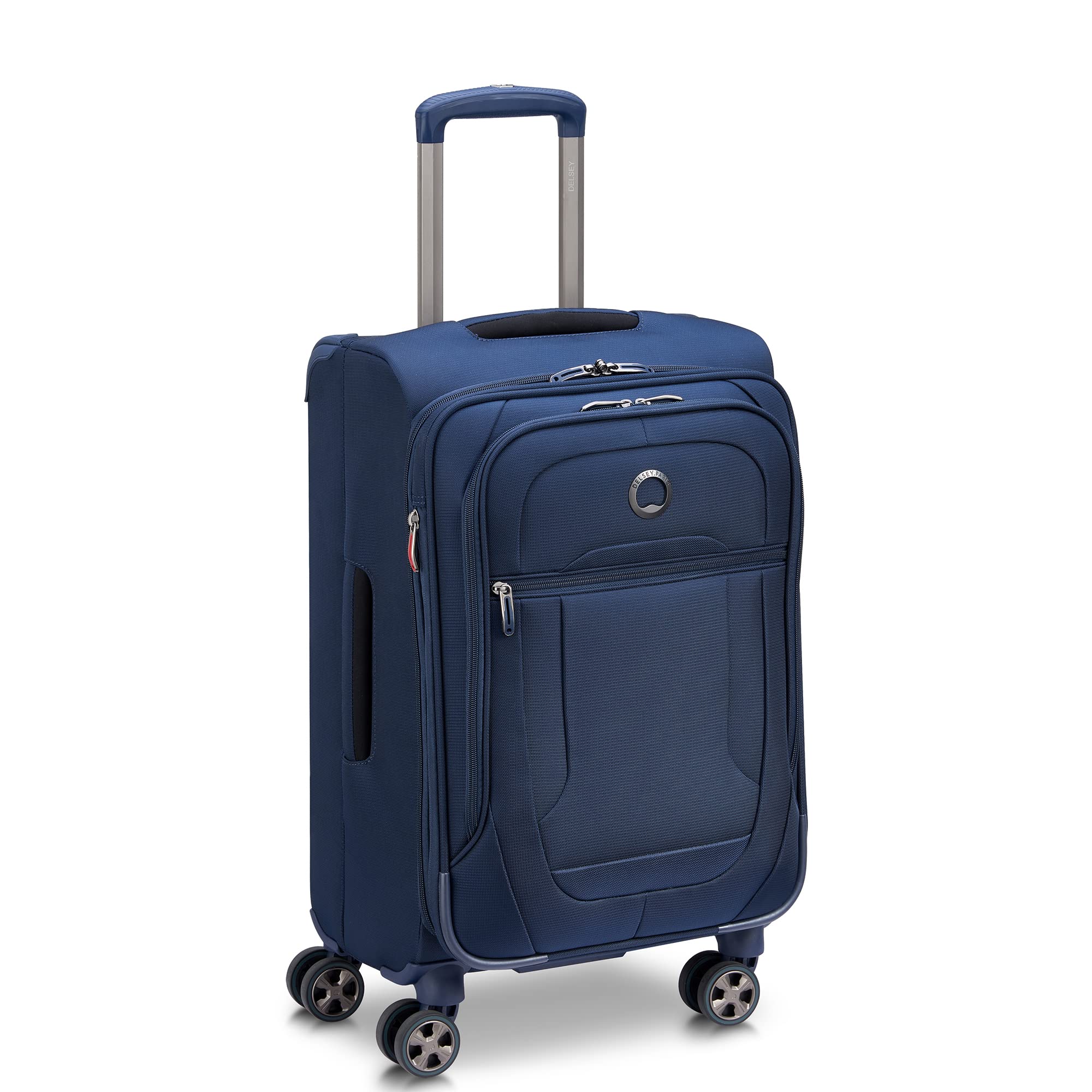 DELSEY Paris Helium DLX Softside Expandable Luggage with Spinner Wheels ( Navy Blue , Carry on 20 Inch ) Navy Blue Carry On 20 Inch U1