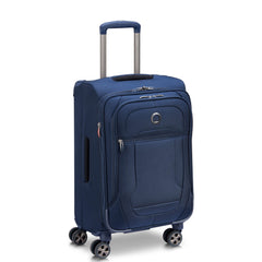 DELSEY Paris Helium DLX Softside Expandable Luggage with Spinner Wheels ( Navy Blue , Carry on 20 Inch ) Navy Blue Carry On 20 Inch U1