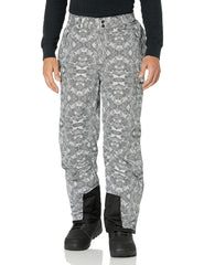 Arctix Men's Insulated Snowsports Cargo Pant ( Diamond Print White , Medium/32" Inseam ) Diamond Print White Medium 32 Inseam U1