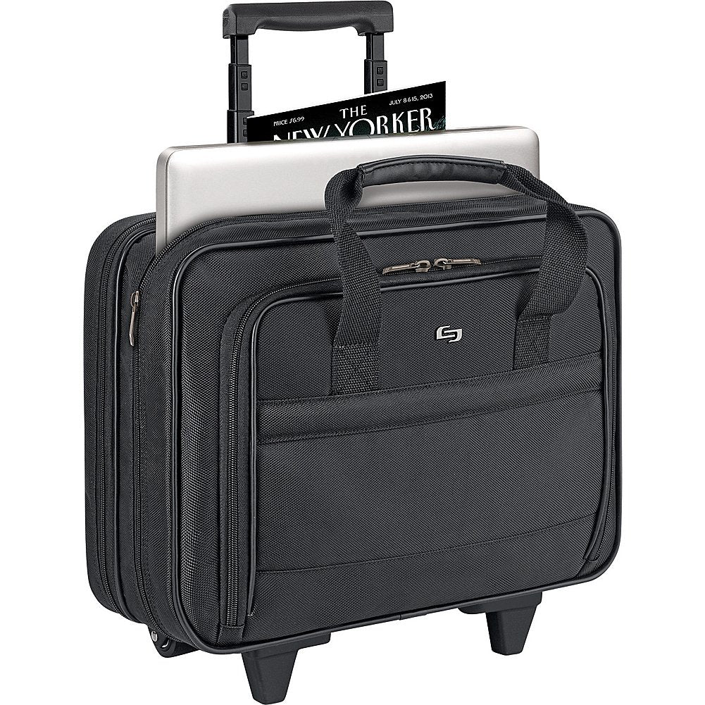 Solo Carnegie Rolling Laptop Bag, Black ( Black , One Size ) Black One Size U1