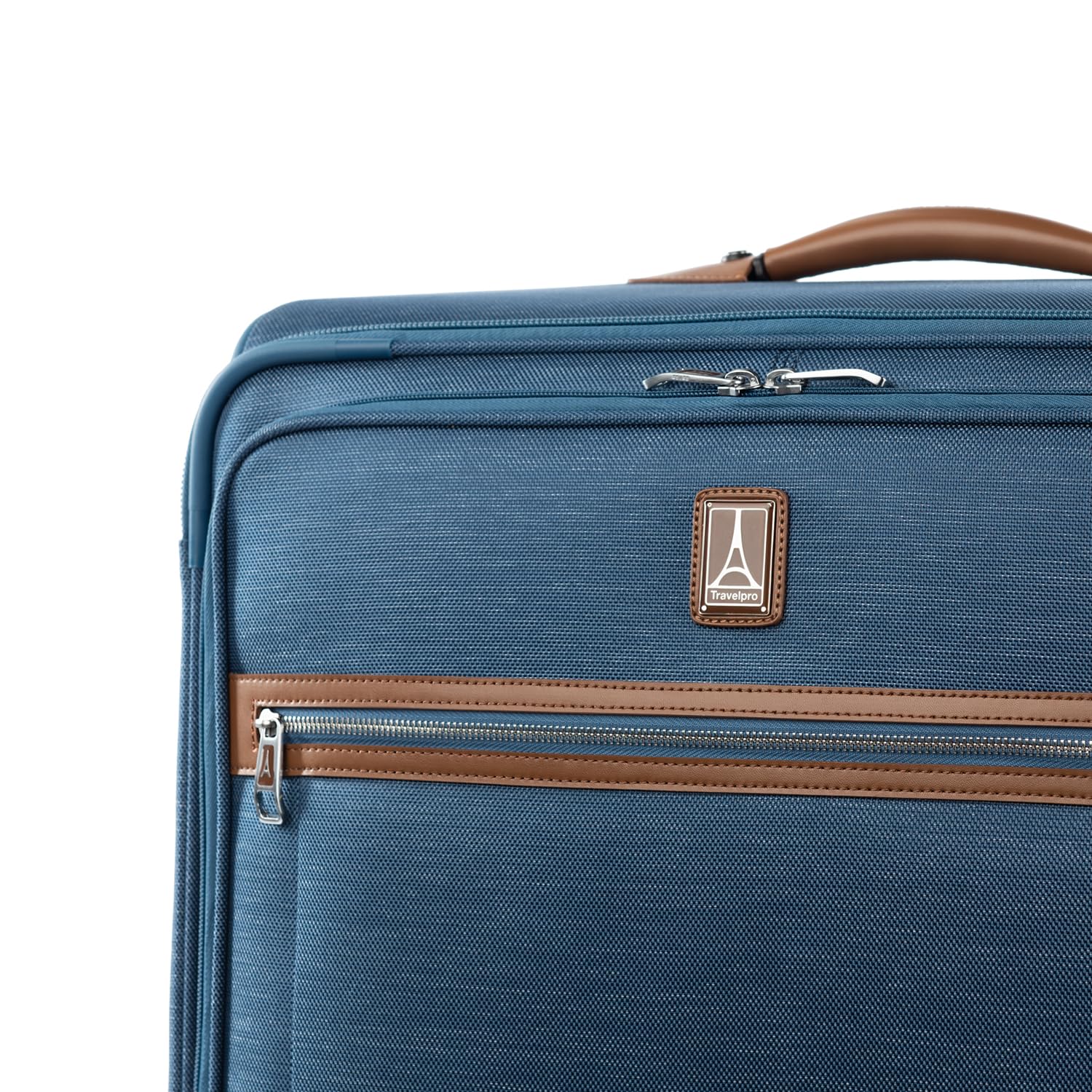 Travelpro Platinum Elite Softside Expandable Checked Luggage, 8 Wheel Spinner Large Suitcase, TSA Lock, Men and Women ( Coastal Blue , Checked-Large 29-Inch ) Coastal Blue Checked Large 29 Inch U1