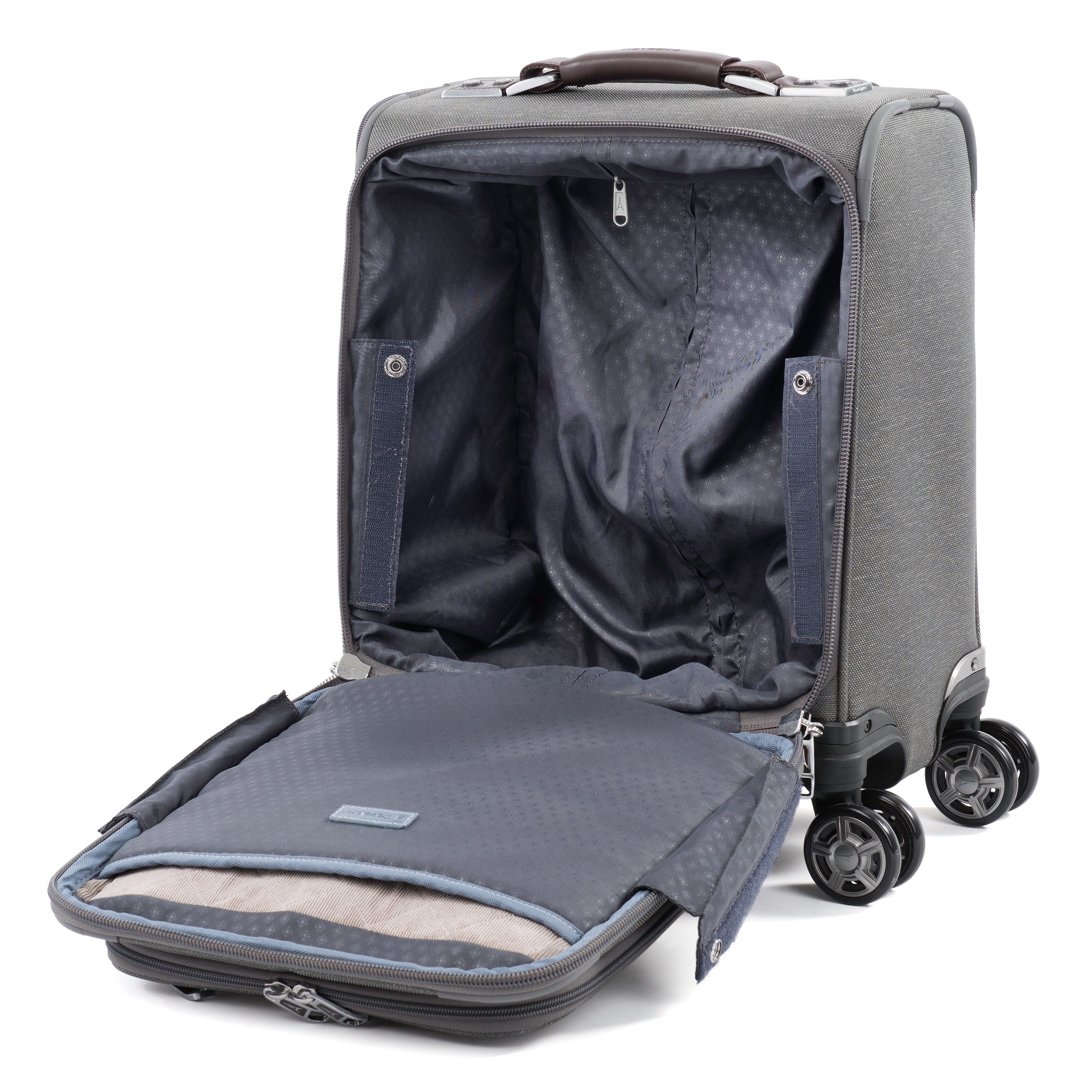 Travelpro Platinum Elite Underseat Spinner Tote Bag with USB Port Vintage Grey 16 Inch U2