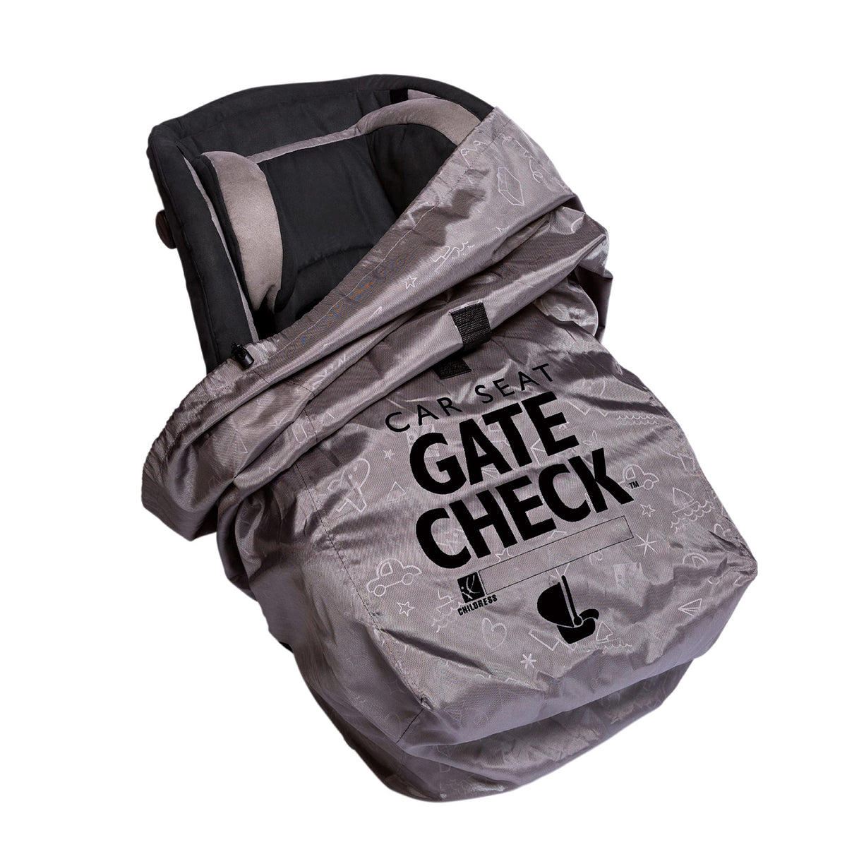 J.L. Childress DELUXE Gate Check Bag for Car Seats - Premium Heavy-Duty Durable Air Travel Bag, Backpack Straps - Fits Convertible Car Seats, Infant carriers & Booster Seats ( Grey , 1 Count (Pack of 1) ) Grey 1 Count Pack Of 1 U1