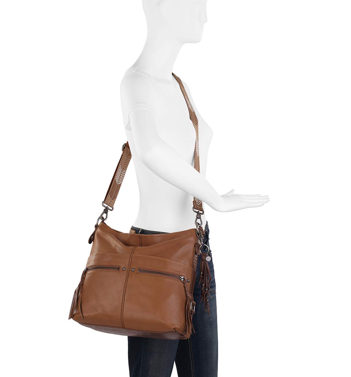 The Sak Ashland Bucket Bag in Leather, Casual Everyday Purse with Removable Crossbody Strap, Handcrafted & Sustainably-Made, Brown Brown One Size U1