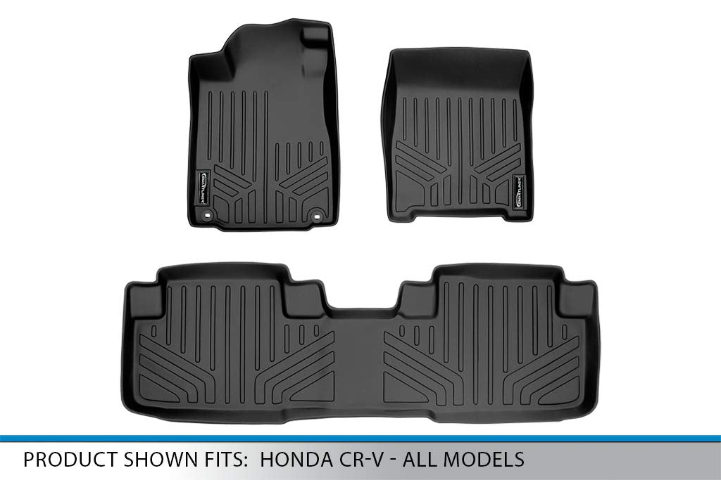 SMARTLINER Custom Fit Floor Mats 2 Row Liner Set for 2012-2016 Honda CR-V Honda CR-V 2012 - 2016 14 inches (L) x 5 inches (W) x 36 inches (T) U1