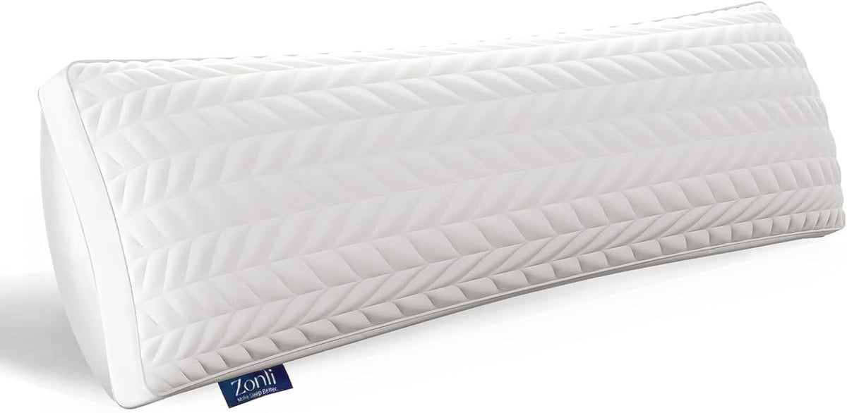 ZonLi Memory Foam Body Pillow for Adults, Long Pillow for Bed, Firm Body Pillow for Side Sleeper, Elegant Quilted Full Length Body Pillows Large -20x54 inch, White White 20 in x 54 in U1