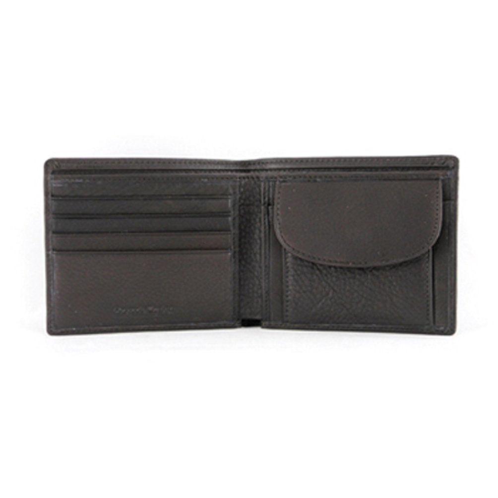 Cashmere Men's Billfold Wallet with Coin Purse Color: Black Black Bifold U1