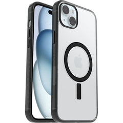 OtterBox - Clear Case Series with MagSafe for iPhone 15 Plus - Shockproof, Drop Proof, Ultra-Slim, Protective Case (Manta Ray Black) U1