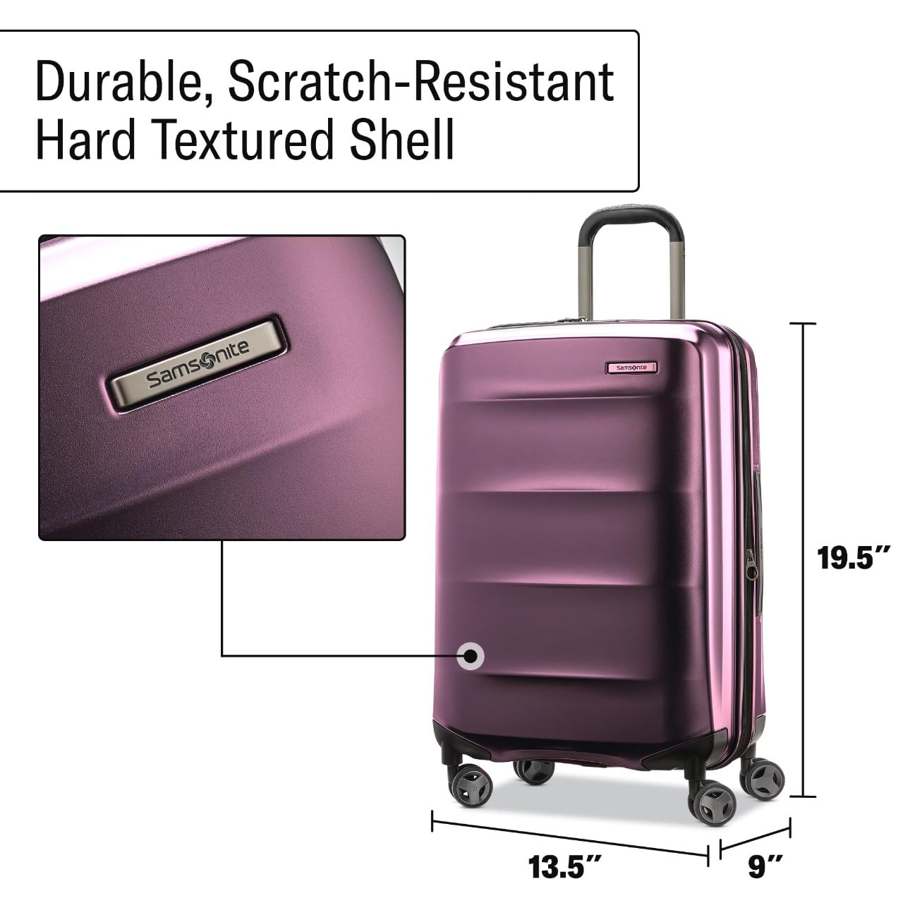 Samsonite Octiv Hardside Spinner ( Amethyst Purple , Carry-On 20-Inch ) Amethyst Purple Carry On 20 Inch U5