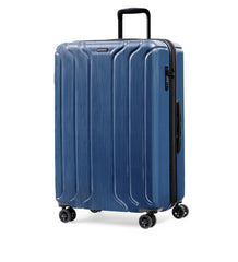NONSTOP New York Elite Luggage Expandable Lightweight Spinner Wheels hard side shell Travel Suitcase Set, TSA Lock, Double USB Port, 3 packing cubes ( Denim Blue , Checked-Large 28-Inch ) Denim Blue Checked Large 28 Inch U1