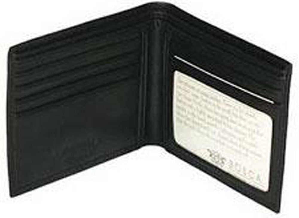 Bosca Men's Nappa Vitello Collection - Executive ID Wallet Black One Size U2