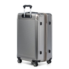 Travelpro Platinum Elite Hardside Expandable Spinner Wheel Luggage TSA Lock Hard Shell Polycarbonate Suitcase Metallic Sand Checked Large 28 Inch U1