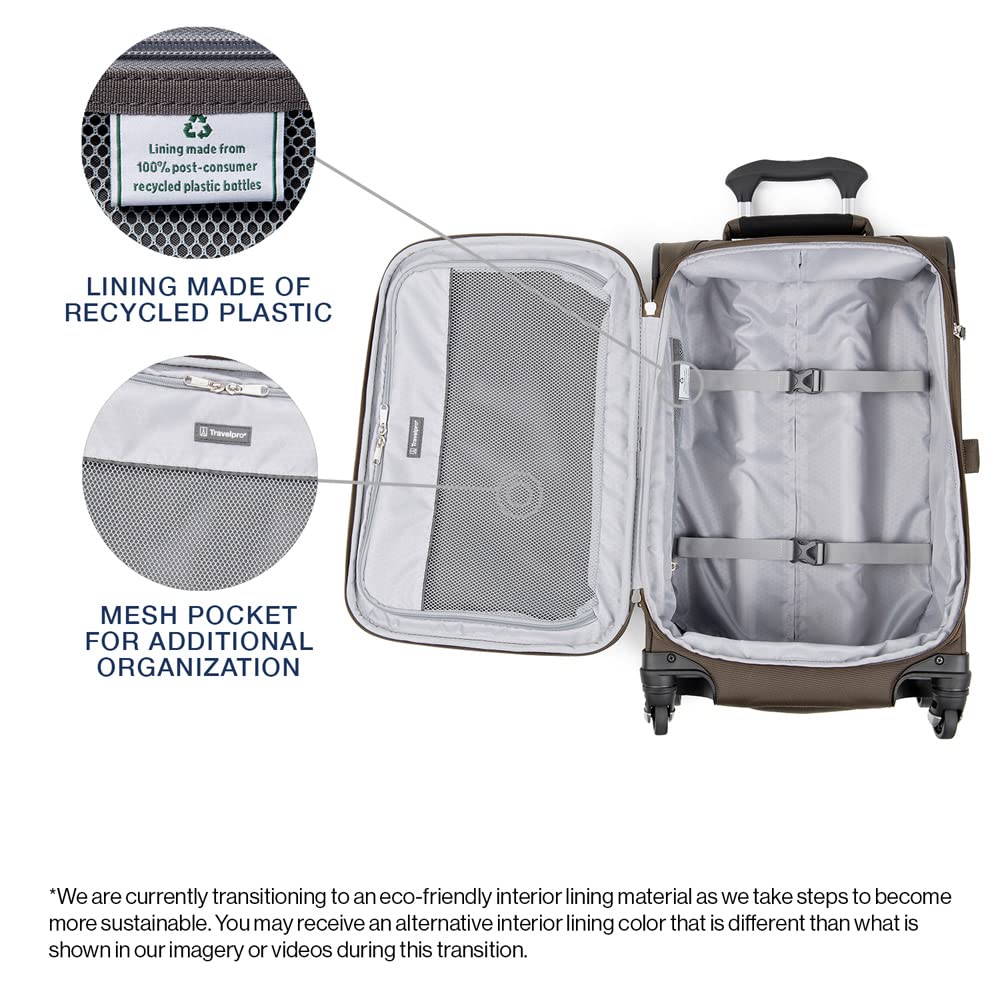 Travelpro Maxlite 5 Softside Expandable Luggage with 4 Spinner Wheels, Lightweight Suitcase, Men and Women ( Mocha , Carry-on 21-Inch ) Mocha Carry On 21 Inch U20