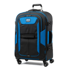 Travelpro Bold-Softside Expandable Luggage with Spinner Wheels ( Blue/Black , Checked-Medium 26-Inch ) Blue/Black Checked Medium 26 Inch U2