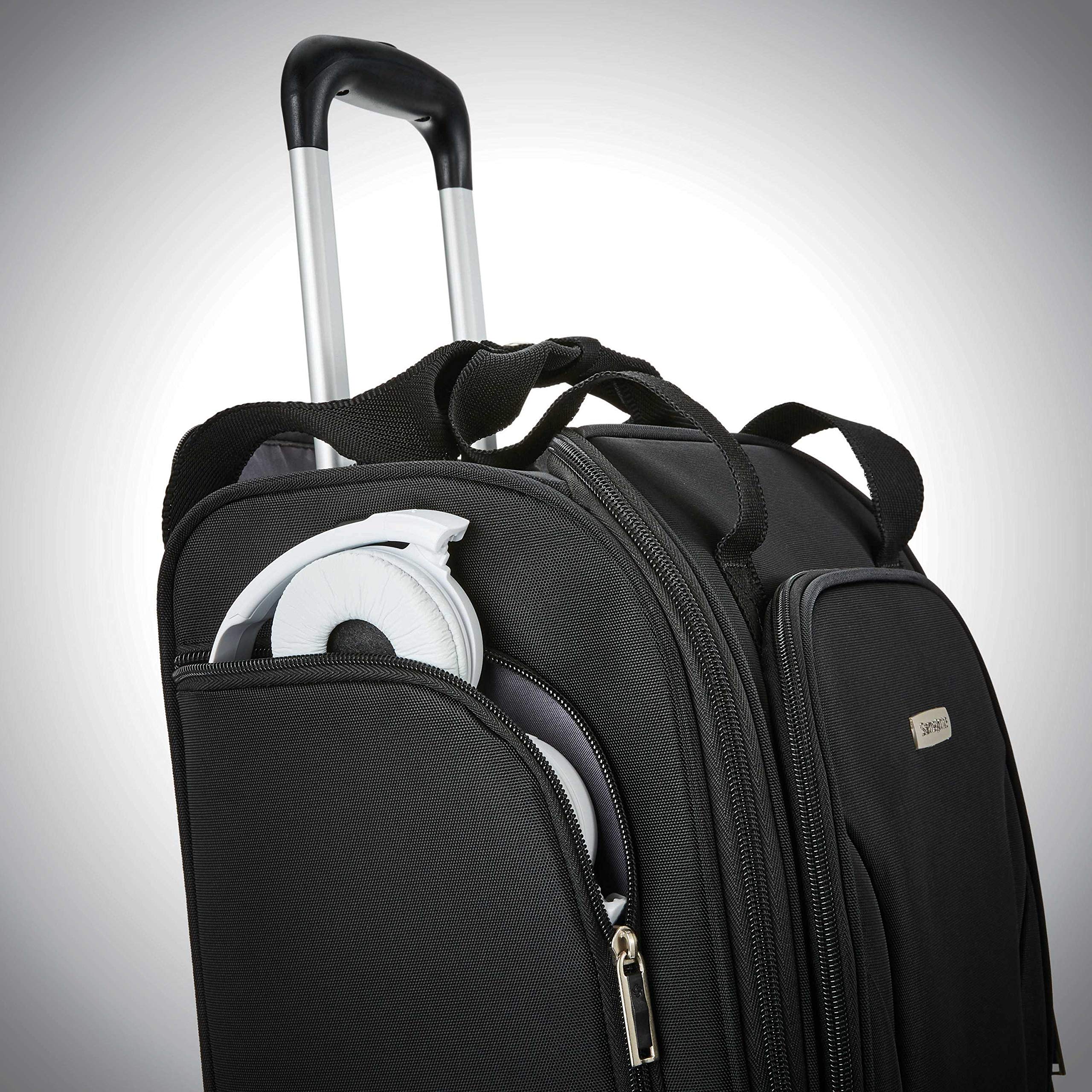 Samsonite Underseat Carry-On Spinner with USB Port ( Jet Black , One Size ) Jet Black One Size U6