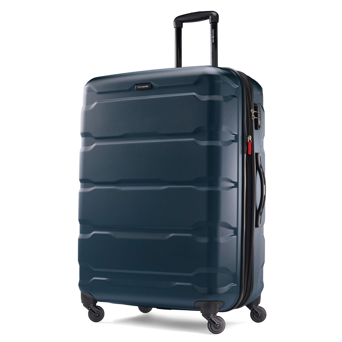 Samsonite Omni Pc Hardside Expandable Luggage with Spinner Wheels Teal Checked Large 28 Inch U16