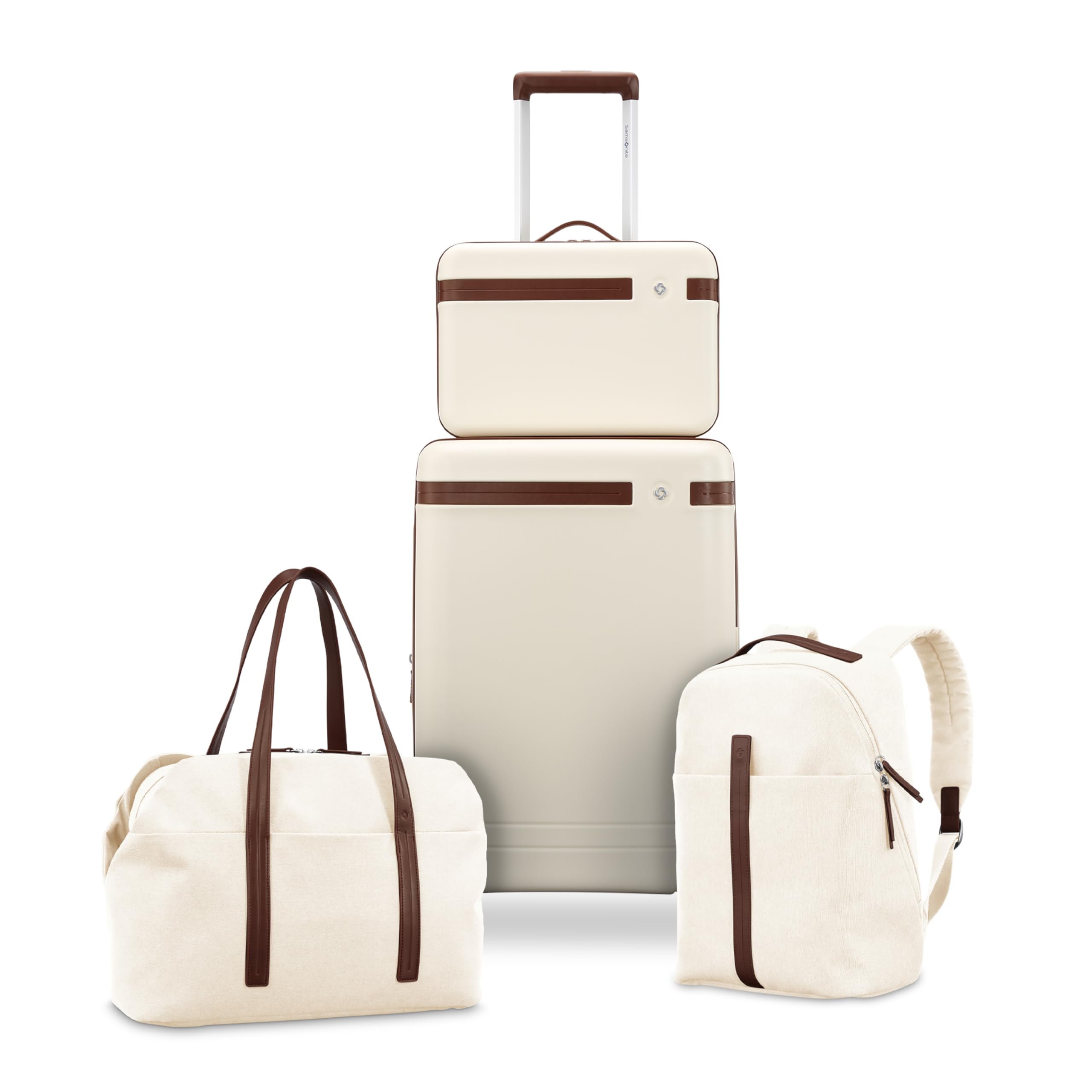 Samsonite Virtuosa Carry-On Travel Backpack with Padded Laptop Sleeve ( Off-white , One Size ) Off-white One Size U5