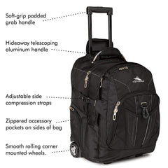 High Sierra Wheeled Backpack Black One Size U1