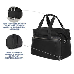 Travelpro Platinum Elite Carry on Soft Travel Duffel Bag, Weekender, Gym Bag, Men and Women ( Black , 19 Inch ) Black 19 Inch U2