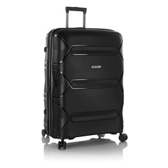 Heys Milos Durable and lightweight luggage, made with Duraflex impact-resistant material, TSA Combination Lock, Dual Spinner Wheels, and Expandable ( Black , 30-Inch Checked-Large ) Black 30 Inch Checked Large U1