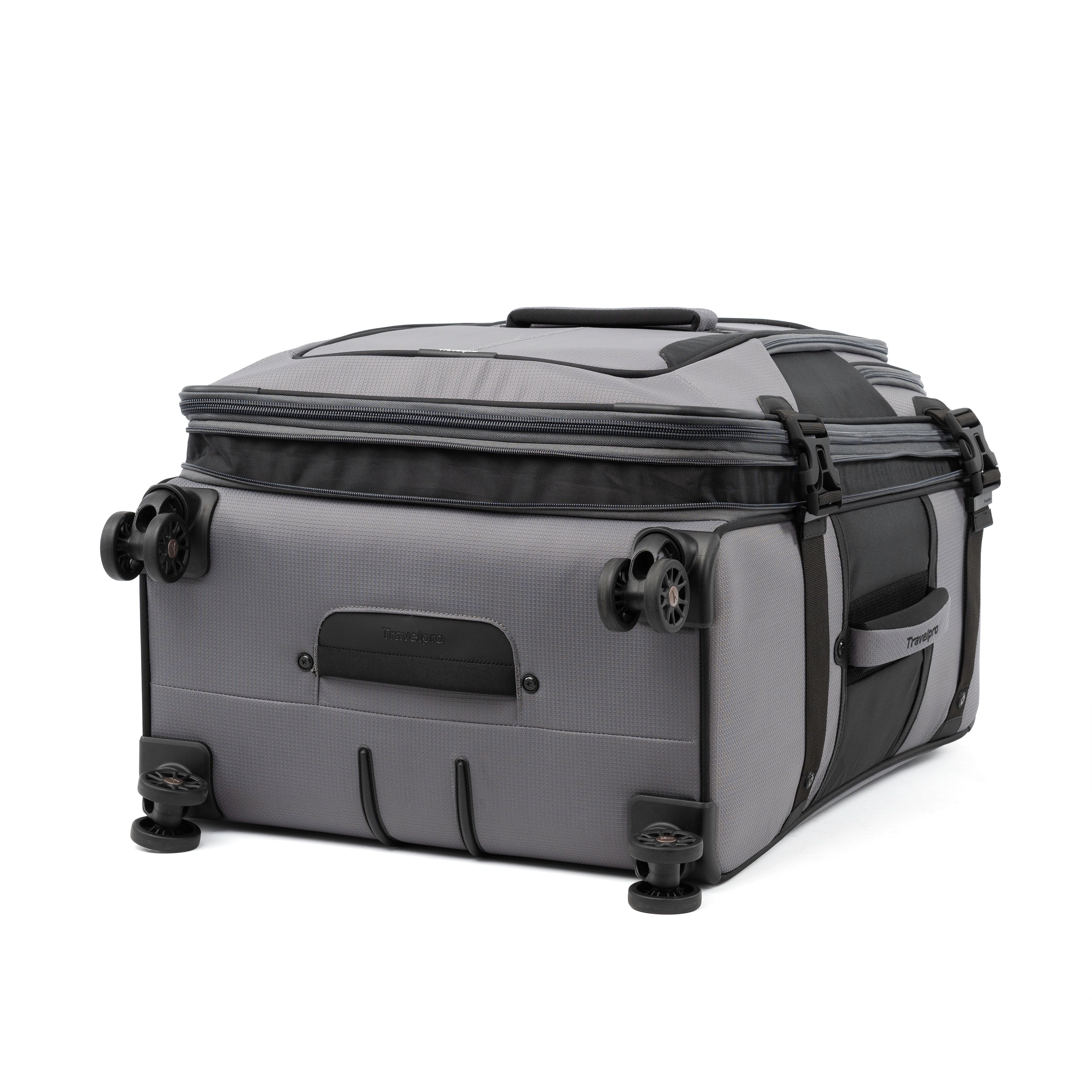 Travelpro Bold-Softside Expandable Luggage with Spinner Wheels ( Grey/Black , Checked-Medium 26-Inch ) Grey/Black Checked Medium 26 Inch U4