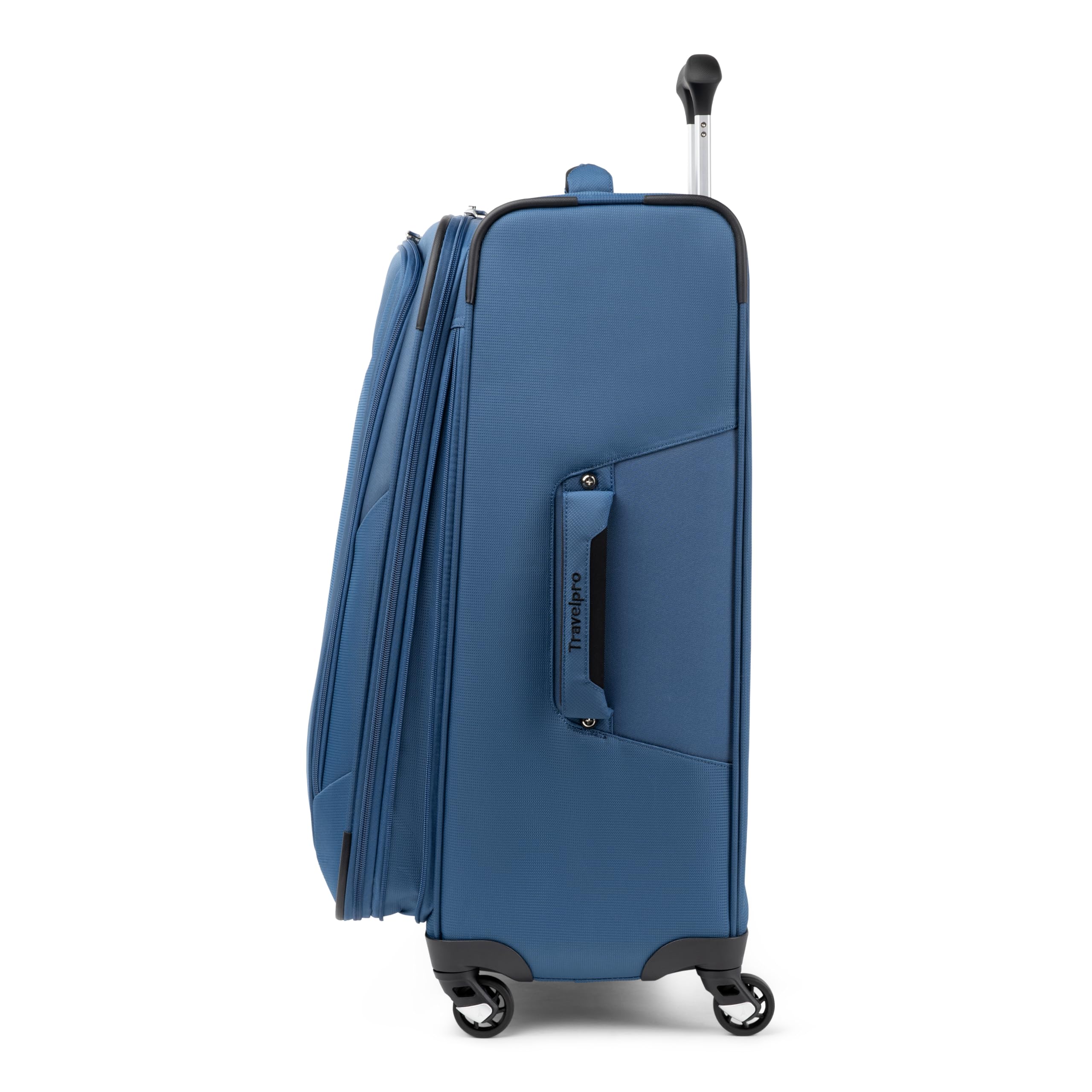 Travelpro Maxlite 5 Softside Expandable Luggage with 4 Spinner Wheels, Lightweight Suitcase, Men and Women ( Ensign Blue , Checked-Medium 25-Inch ) Ensign Blue Checked Medium 25 Inch U38