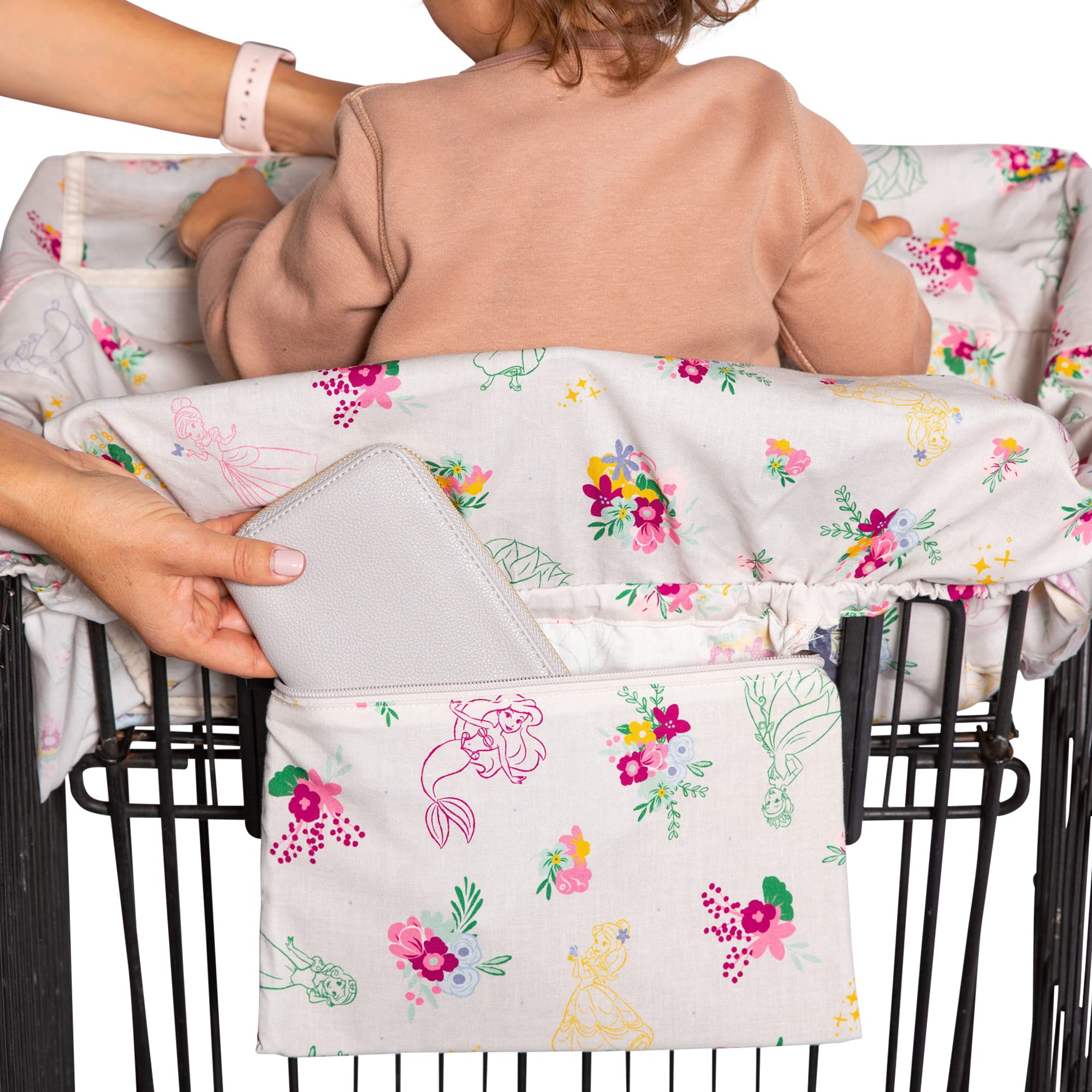 J.L. Childress Disney Baby by Shopping Cart & High Chair Cover for Baby to Toddler ( Princess , One Size ) Princess One Size U1
