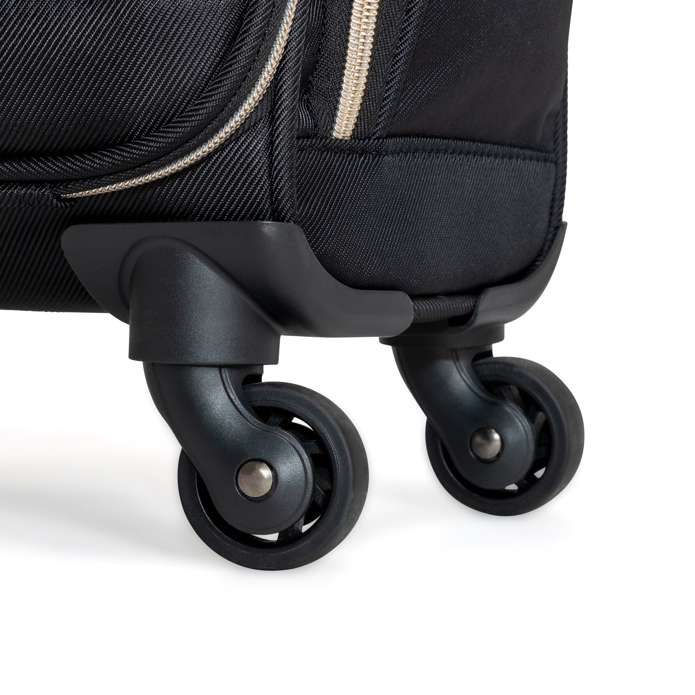 Kenneth Cole Reaction Women's Chelsea Chevron Softside 4-Wheel Underseater ( Black , One Size ) Black One Size U1