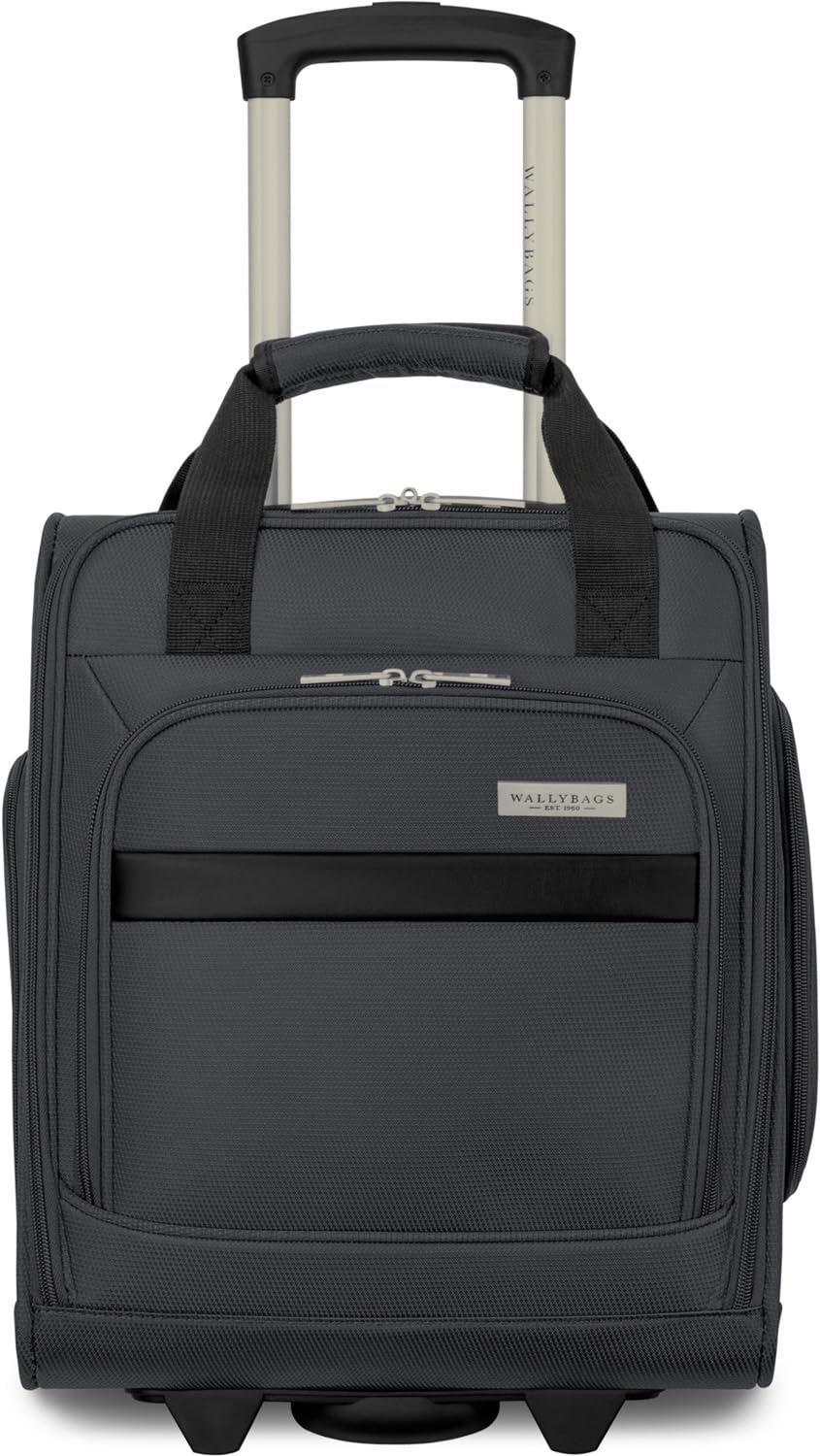 WallyBags Stratford Luggage, 16-Inch Under Seat Bag ( Graphite , 16-Inch Under Seat Bag ) Graphite 16 Inch Under Seat Bag U1