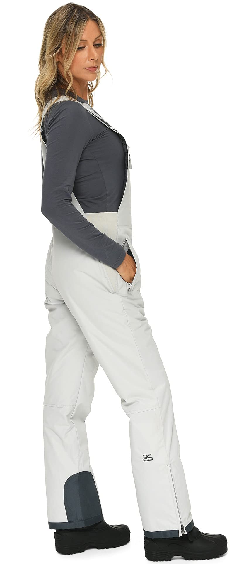 Arctix Women's Essential Bib Overall Regular 31 ( Quiet Grey , 2X Short ) Quiet Grey 2 X Short U3