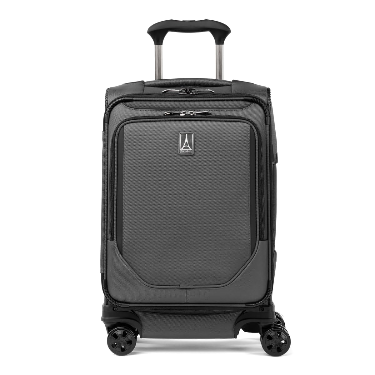 Travelpro Crew Classic Lightweight Softside Expandable Luggage, 2 Wheel Upright Rollaboard Suitcase, Men and Women ( Titanium Grey , Compact Carry On 20-Inch ) Titanium Grey Compact Carry On 20 Inch U2