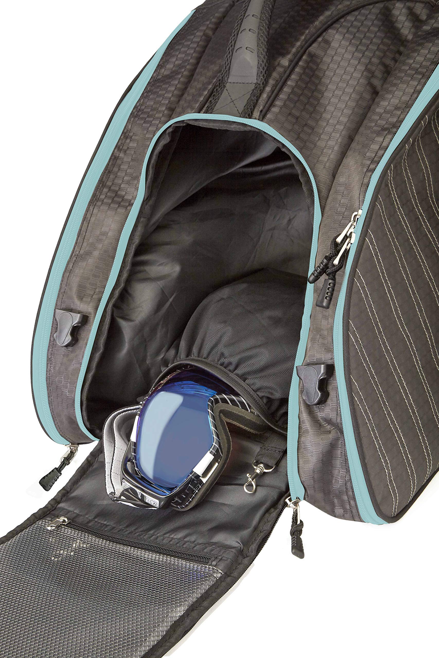 Athalon Everything Ski Boot Bag and Backpack Plus– Ski - Snowboard – Holds Everything – (Ski Boots, Helmet, Goggles, Gloves) ( Indigo/Aztec , One Size ) Indigo/Aztec One Size U2