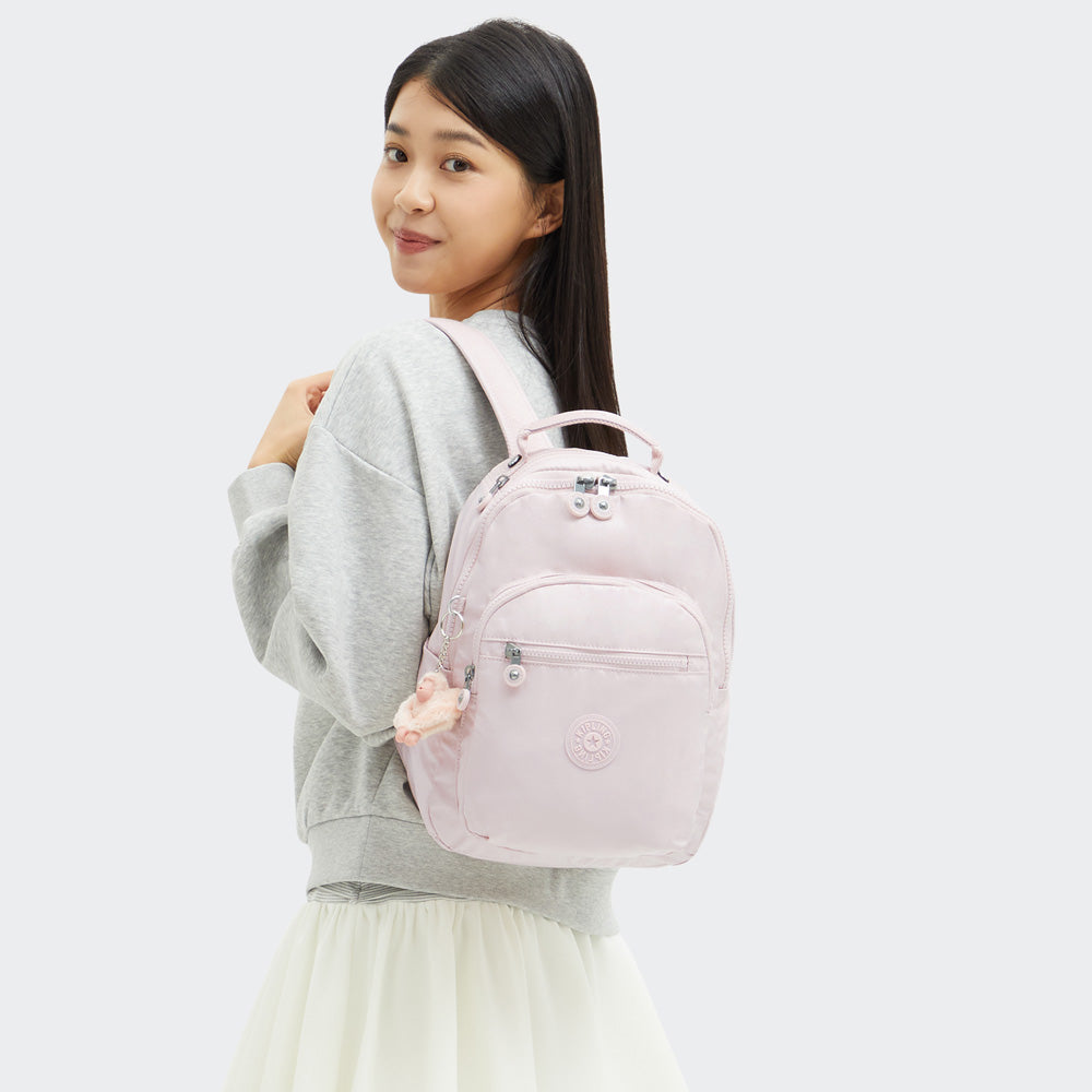 Kipling Seoul Go Small Laptop Backpack ( Pink Shine , One Size ) Pink Shine One Size U1