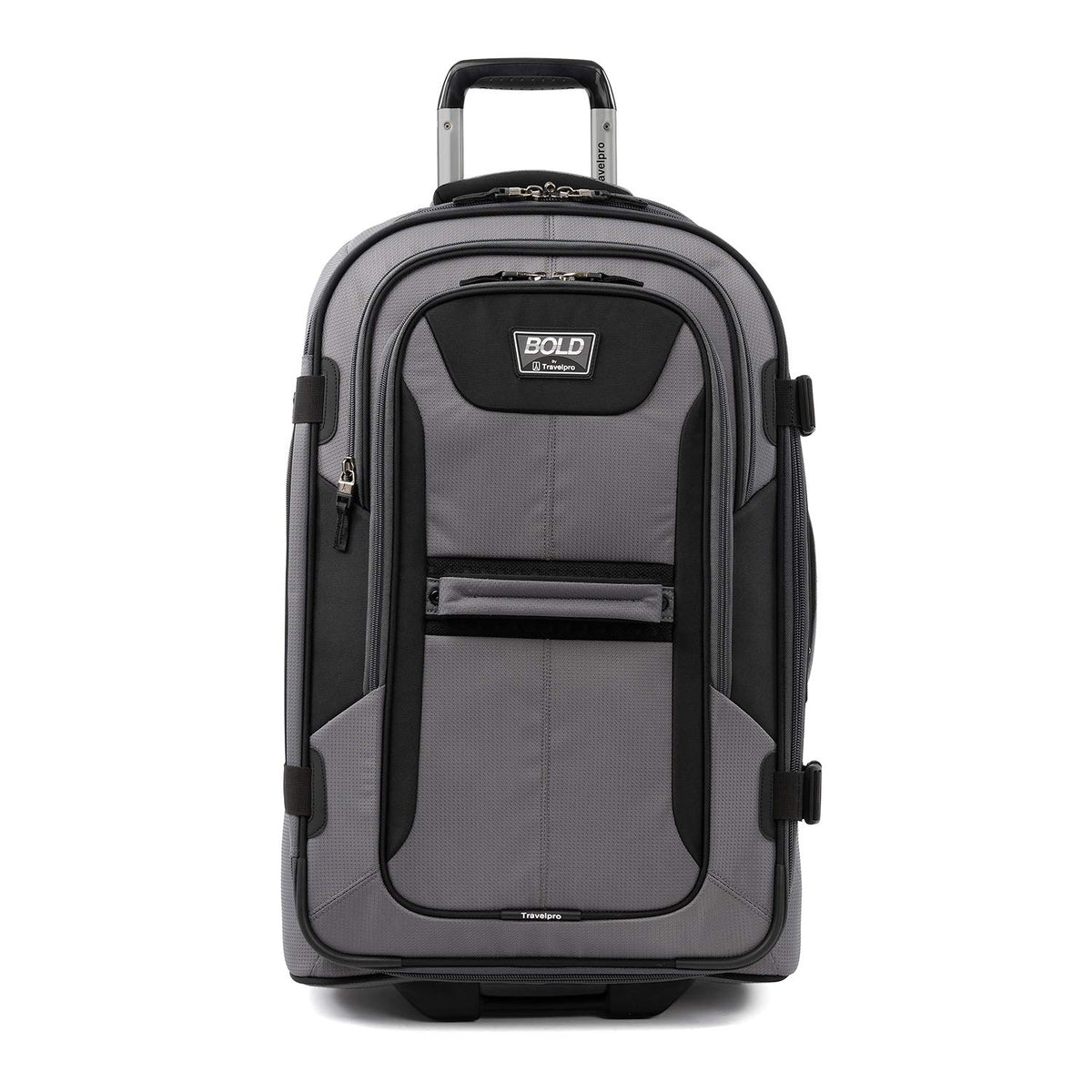 Travelpro Unisex-Adult Bold Softside Expandable Rollaboard Upright Luggage Grey/Black Checked Medium 25 Inch U4