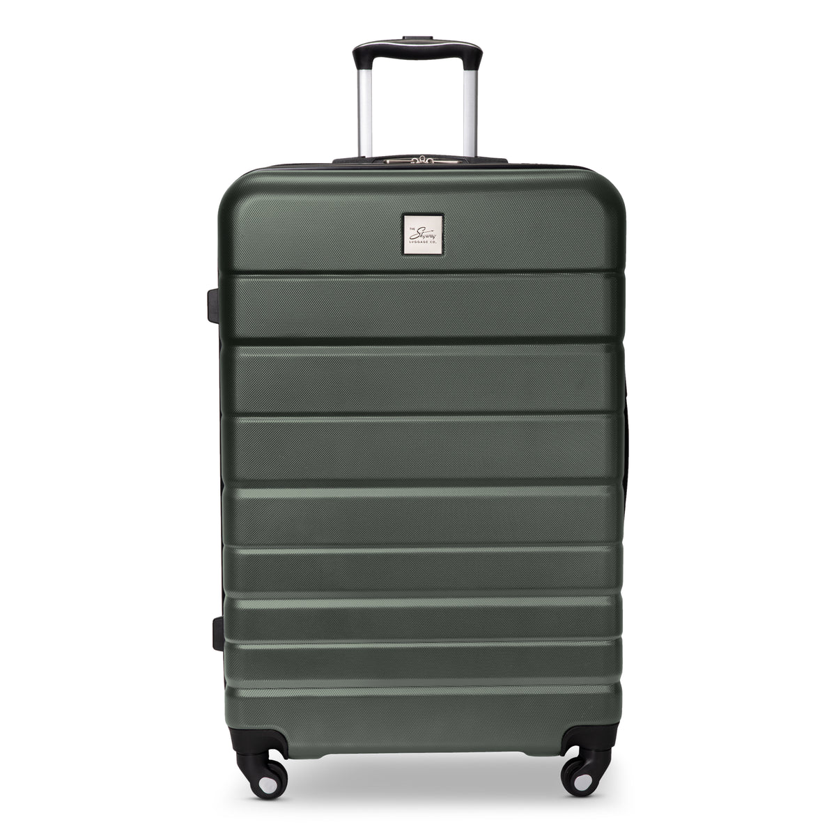Skyway Epic 2.0 Hardside Lightweight and Durable ABS Shell Luggage, Spacious with Dual Spinning Wheels, Comfort Grip and Expandable, Men and Women ( Thyme , Checked-Large 28-inch ) Thyme Checked Large 28 Inch U3