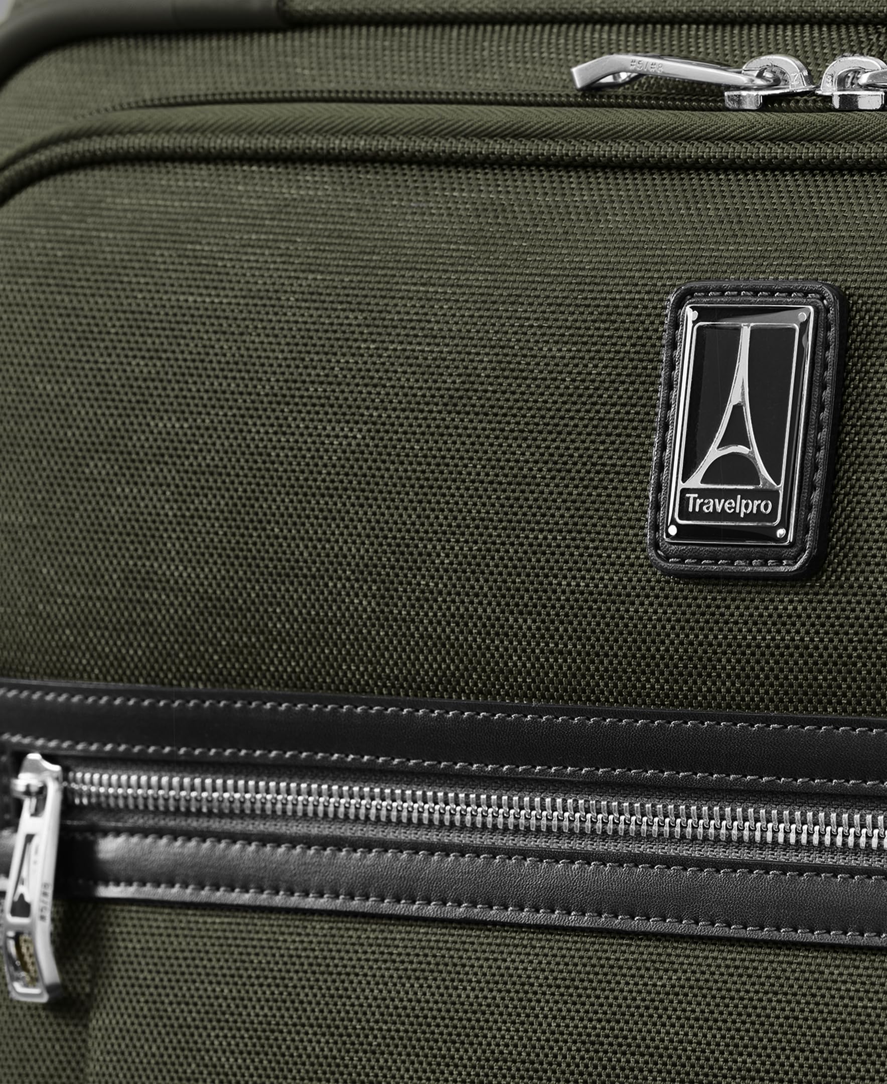 Travelpro Platinum Elite Softside Expandable Checked Luggage, 8 Wheel Spinner Large Suitcase, TSA Lock, Men and Women ( Pilot Green , Checked-Large 29-Inch ) Pilot Green Checked Large 29 Inch U3