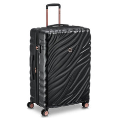 Delsey Alexis Lightweight Luggage, 4-Wheel Spinners Hardshell Suitcase, Expandable with TSA Lock  ( Black/Rose Gold , Checked-Large 29-Inch ) Black/Rose Gold Checked Large 29 Inch U6