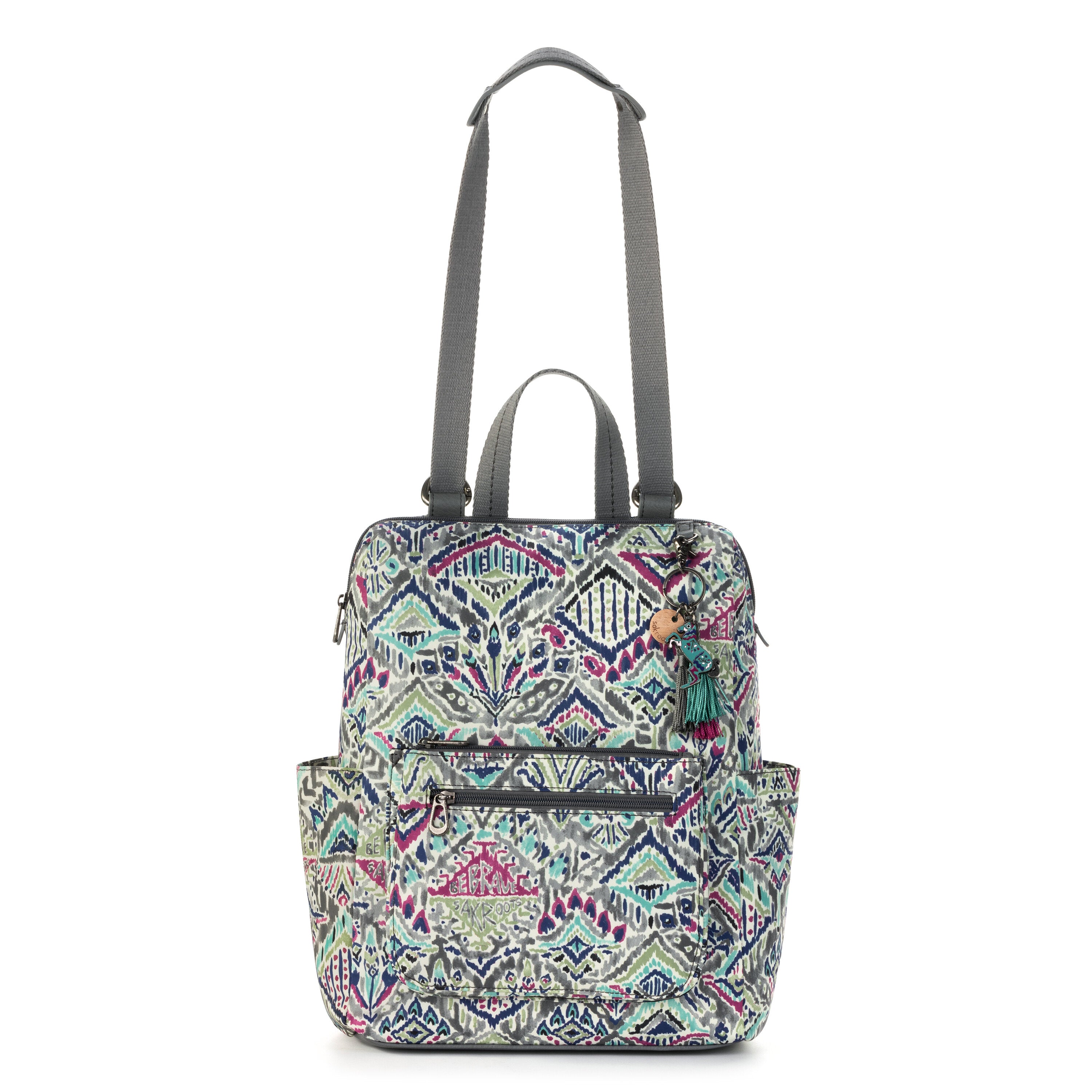 Sakroots Women's Loyola Convertible Backpack Slate Brave Beauti  U3